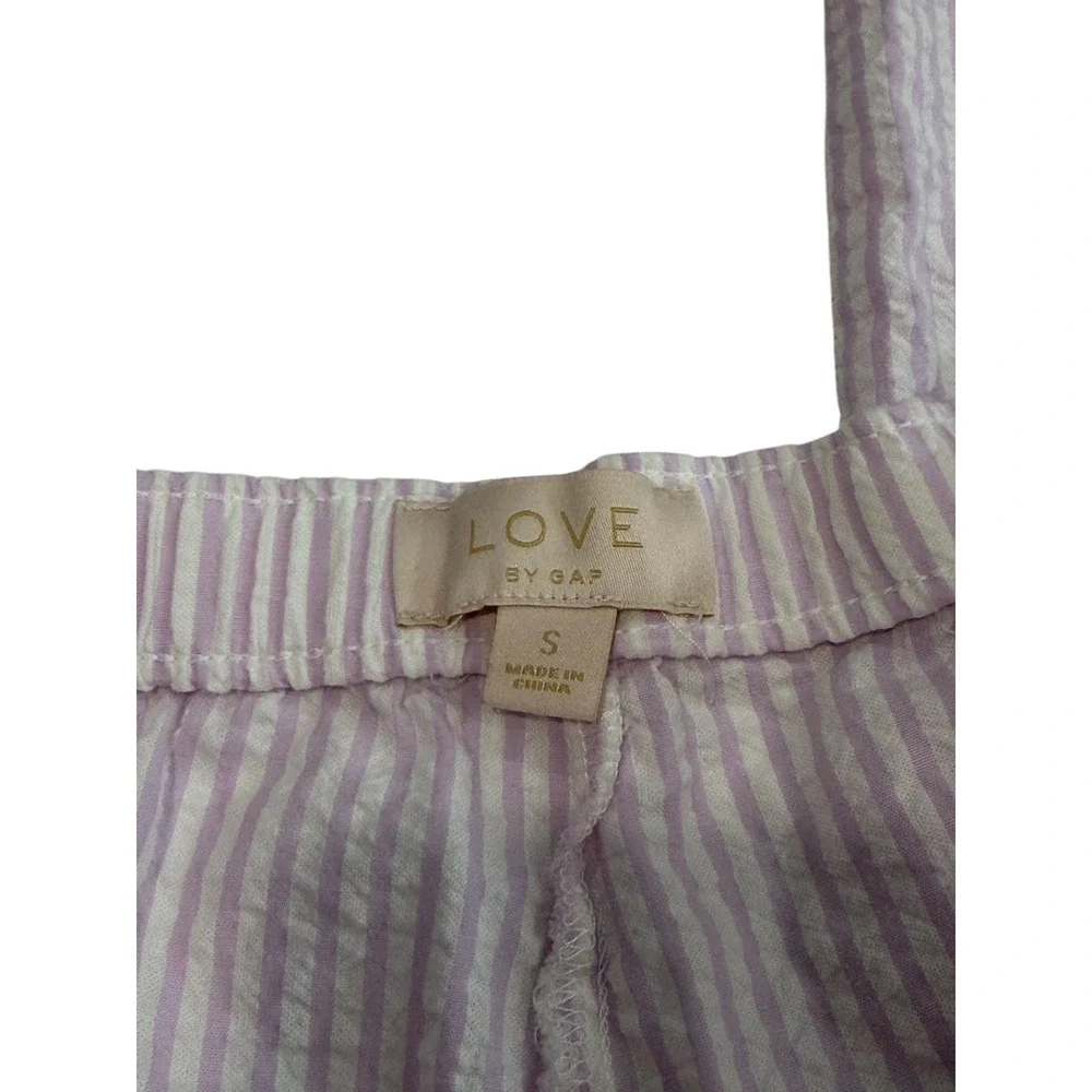 Love by Gap Pink Seercucker Pajama‎ Pants Womens, Small Striped Lounge Sleepwear